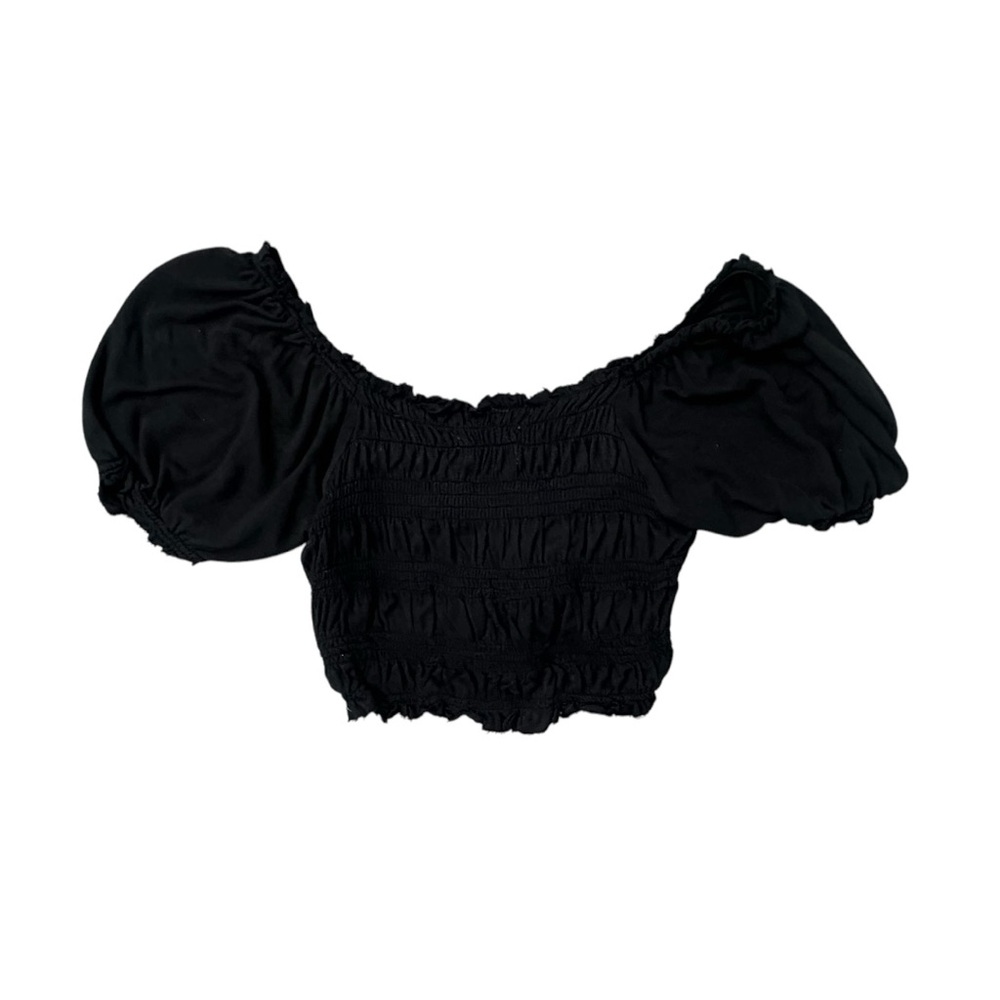 UO Puff Sleeve Smocked Crop‎ Top - Picture 3 of 5